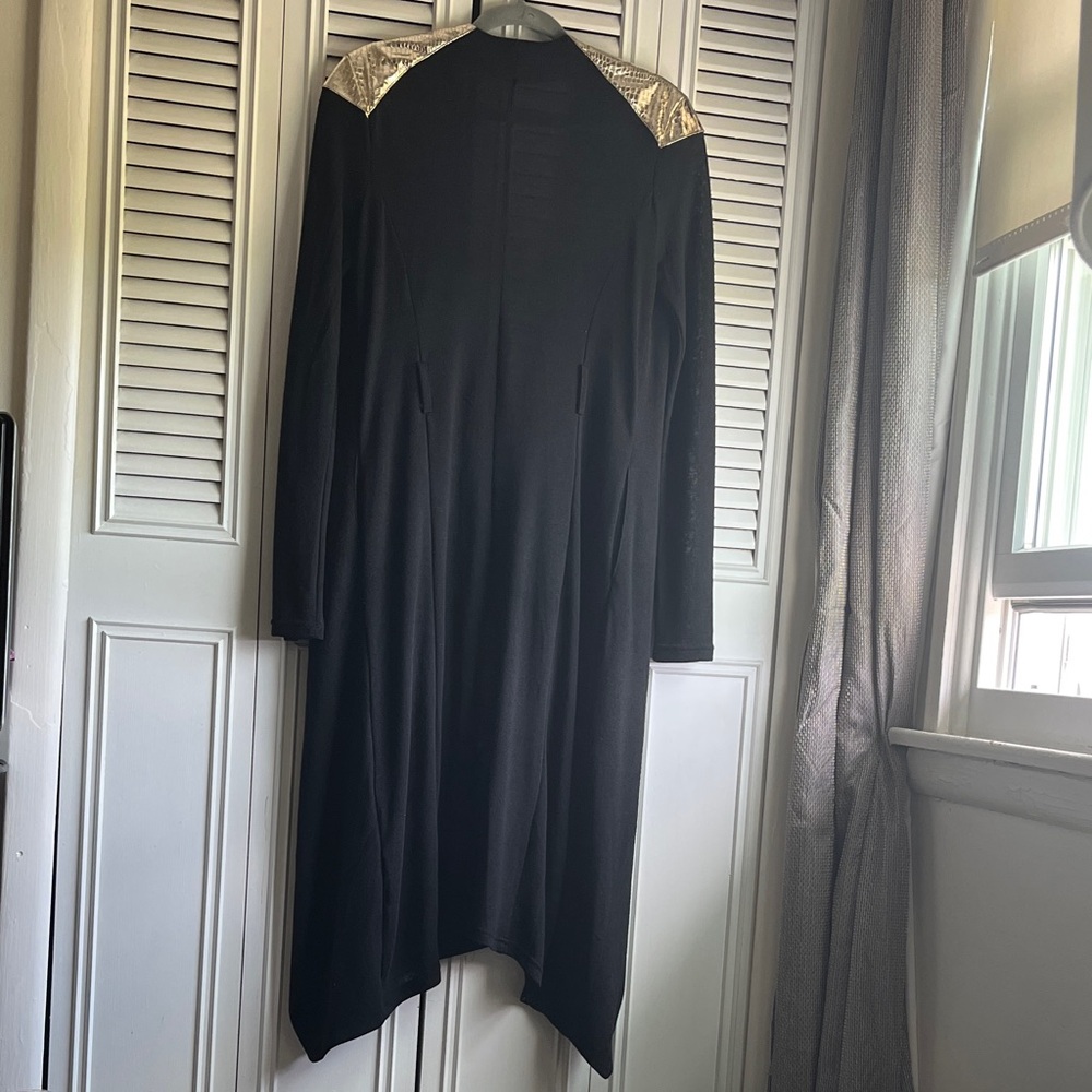 Black Cardigan with Gold Accents - Picture 4 of 8
